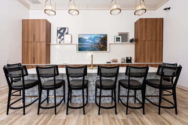 Rendering of the B7 two-bedroom floor plan