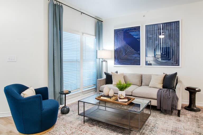 Community seating and lounge area